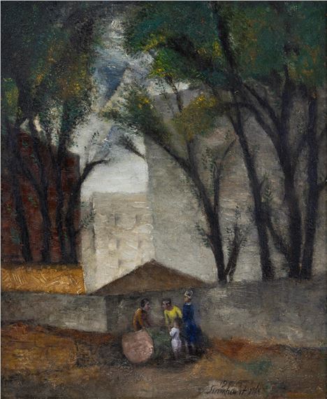 Simka Simkhovitch | Figures in a Yard | MutualArt