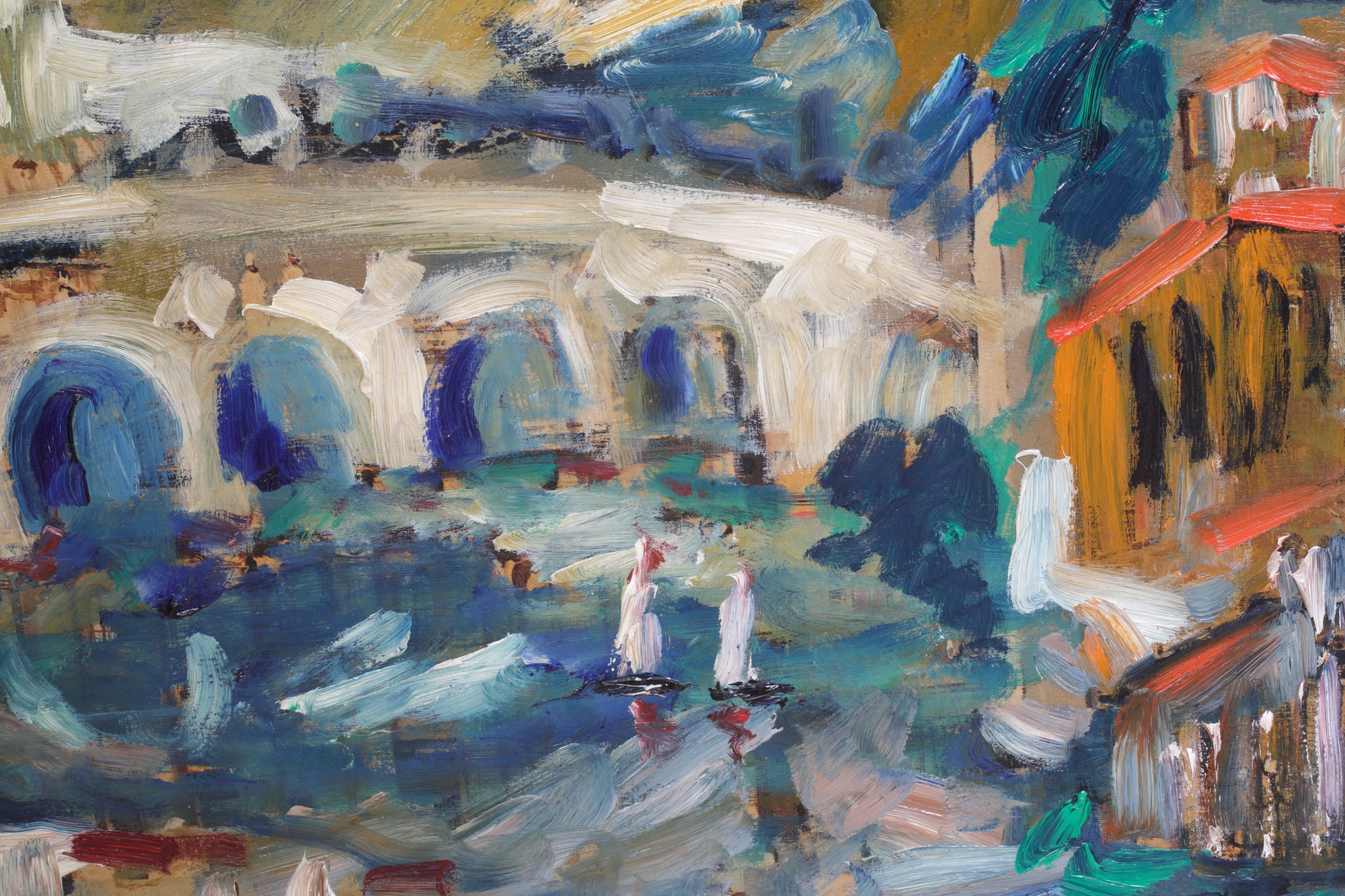 Wolfgang Gorius | Landschaft mit Viadukt (Lourdes (1954 - 1955) | MutualArt
