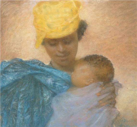 Mother and child - Lucien Lévy-Dhurmer