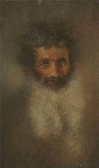 Bearded man - Lucien Lévy-Dhurmer