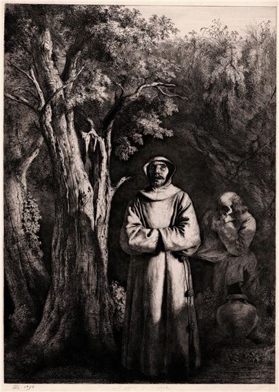 Saint Francis in the desert - Francisco de Zurbarán