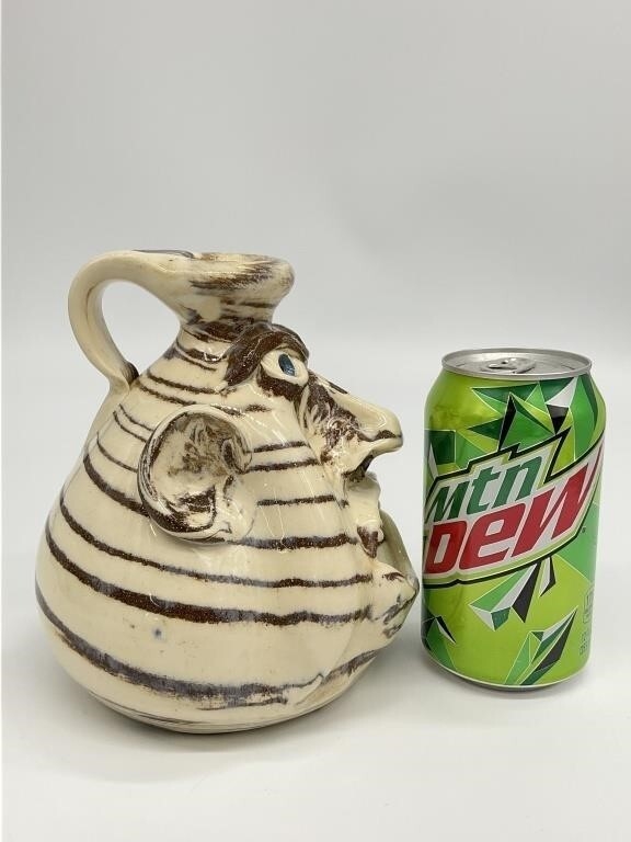 Steve Turpin | Folk Art Pottery Face Jug | MutualArt