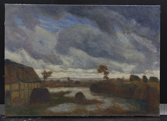 Dunkle Moorlandschaft - Otto Modersohn