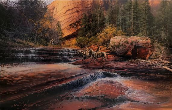 Bruce Cheever | Crimson Cascade | MutualArt