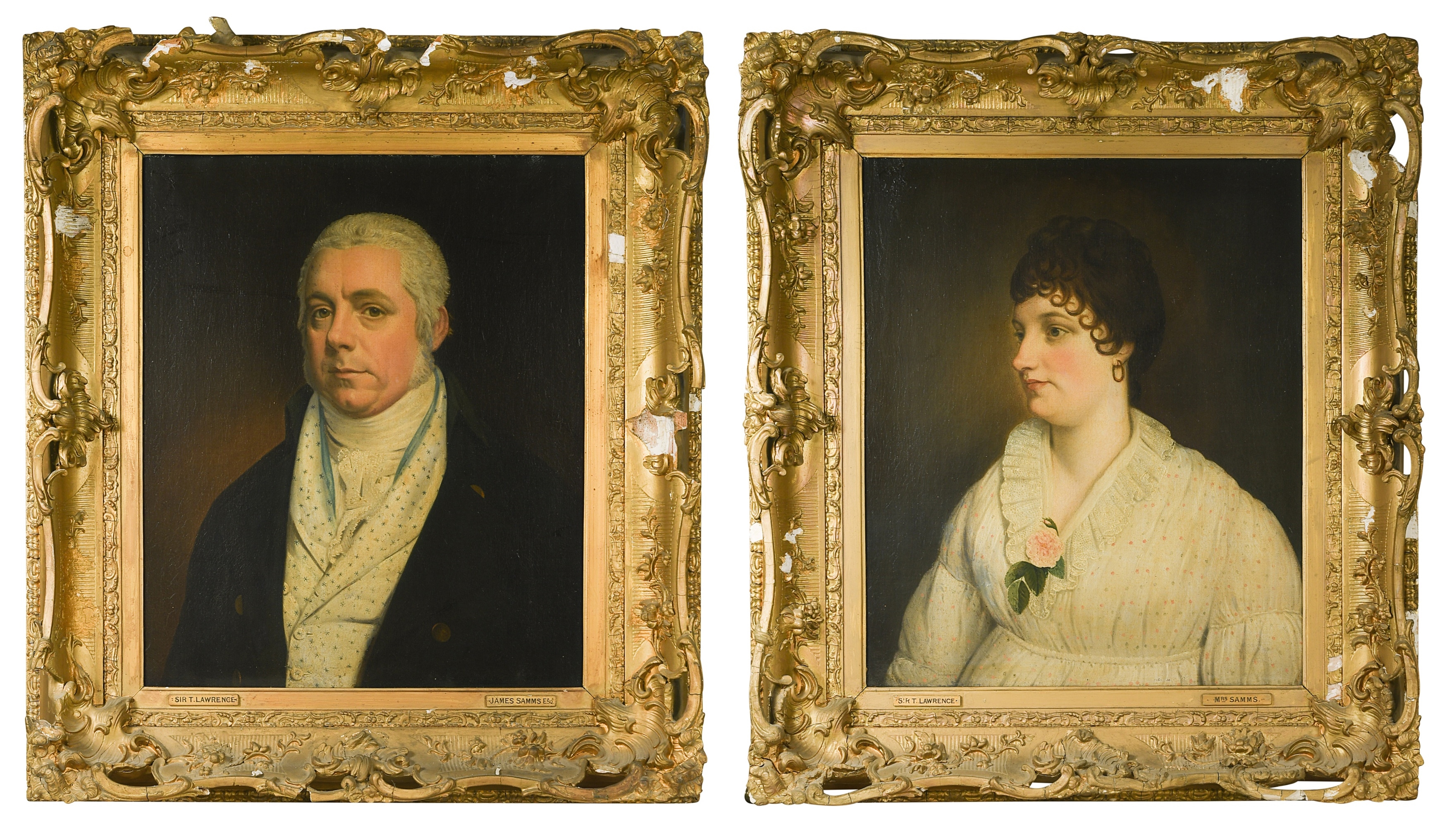 Sir Thomas Lawrence | A pair of portraits of James Samms Esq. and Mrs ...