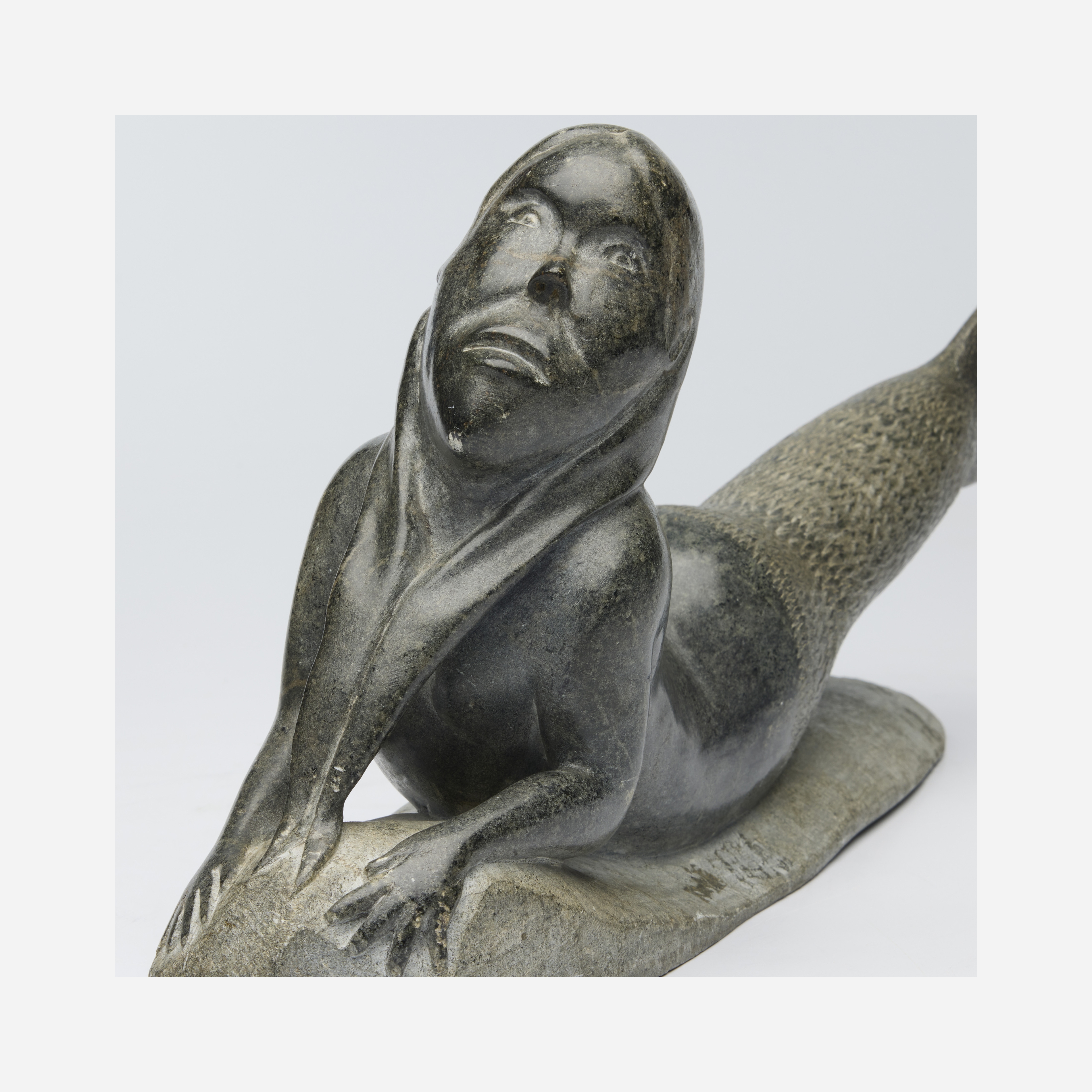 Elizabeth Nutaraluk Aulatjut | The Qalupalik (Inuit sculpture | MutualArt