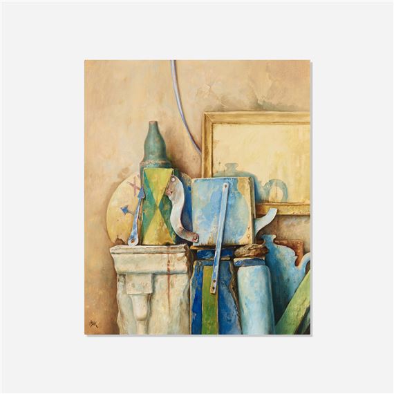Still Life with Blue Teapot - Samuel Bak