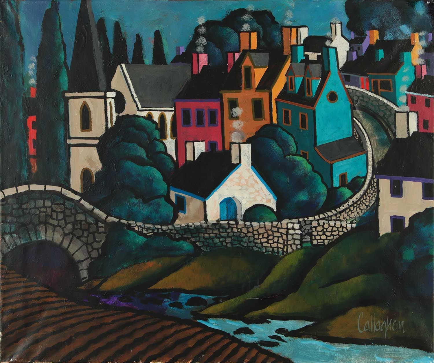 George Callaghan | STONE WALL AROUND THE VILLAGE | MutualArt