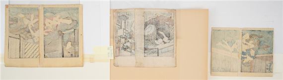 Utagawa Kunisada | Six shunga book pages (19) | MutualArt