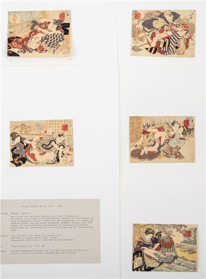 Keisai Eisen | Collection of 39 Egoyomi Shunga prints (1790 - 1848 ...