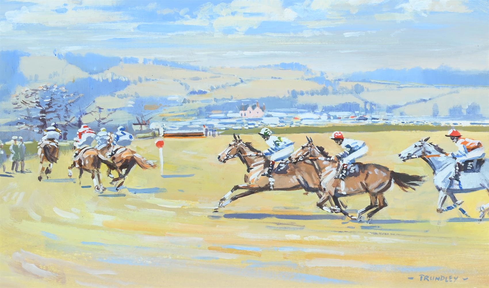David Trundley | EIGHT RACING SCENES, INCLUDING: APPROACHING TATTENHAM ...