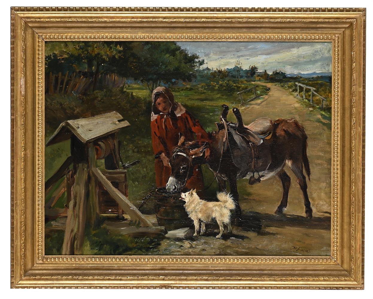 John Emms | GIRL WITH A DONKEY | MutualArt