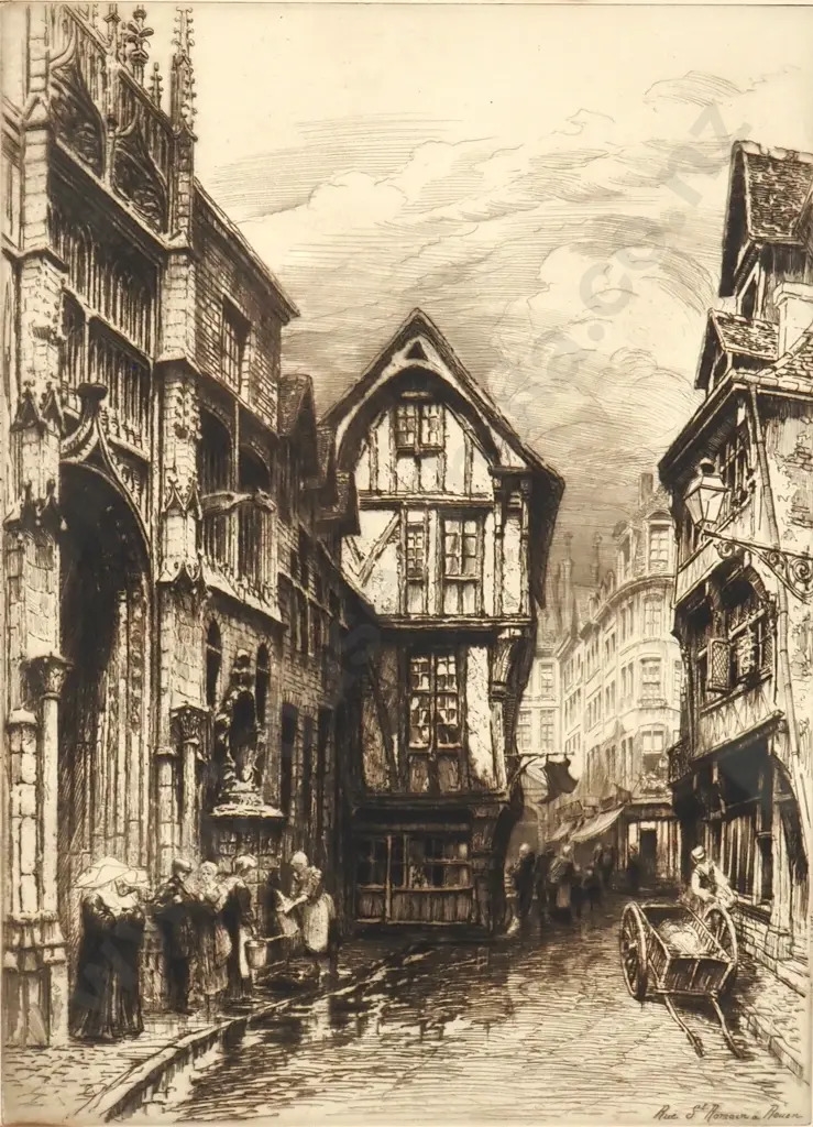 Charles Pinet | Rue St Romain in Rouen | MutualArt