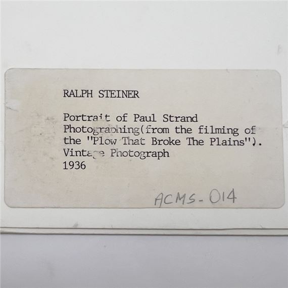 Ralph Steiner | Portrait of Paul Strand, from the filming of Plow that ...