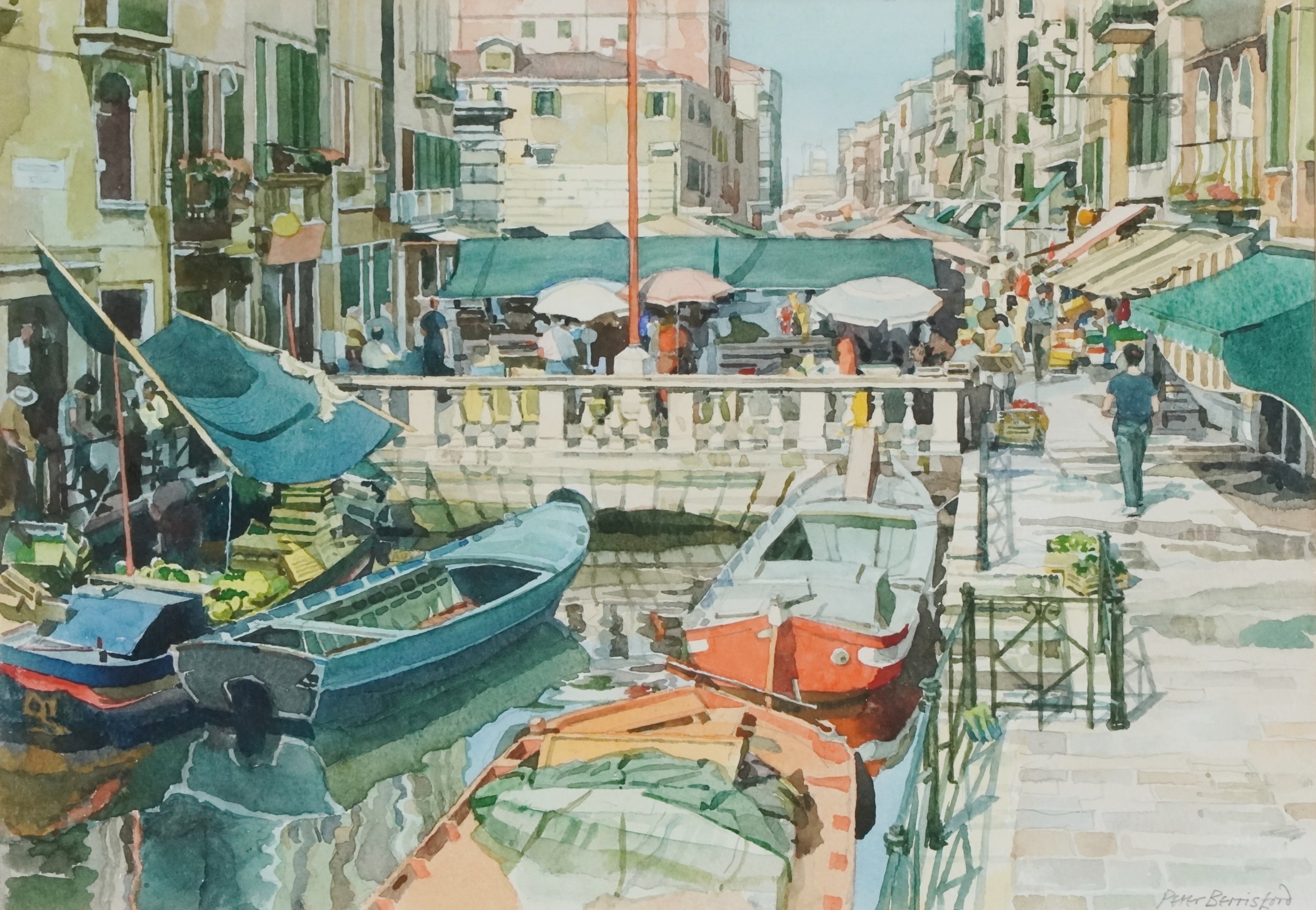Peter Berrisford | Venice Market in the Via Garibaldi | MutualArt