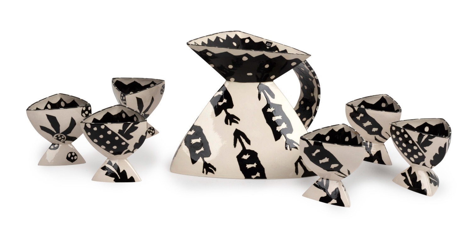 Patsy Hely | seven piece ceramic drink set comprising of a jug and six ...