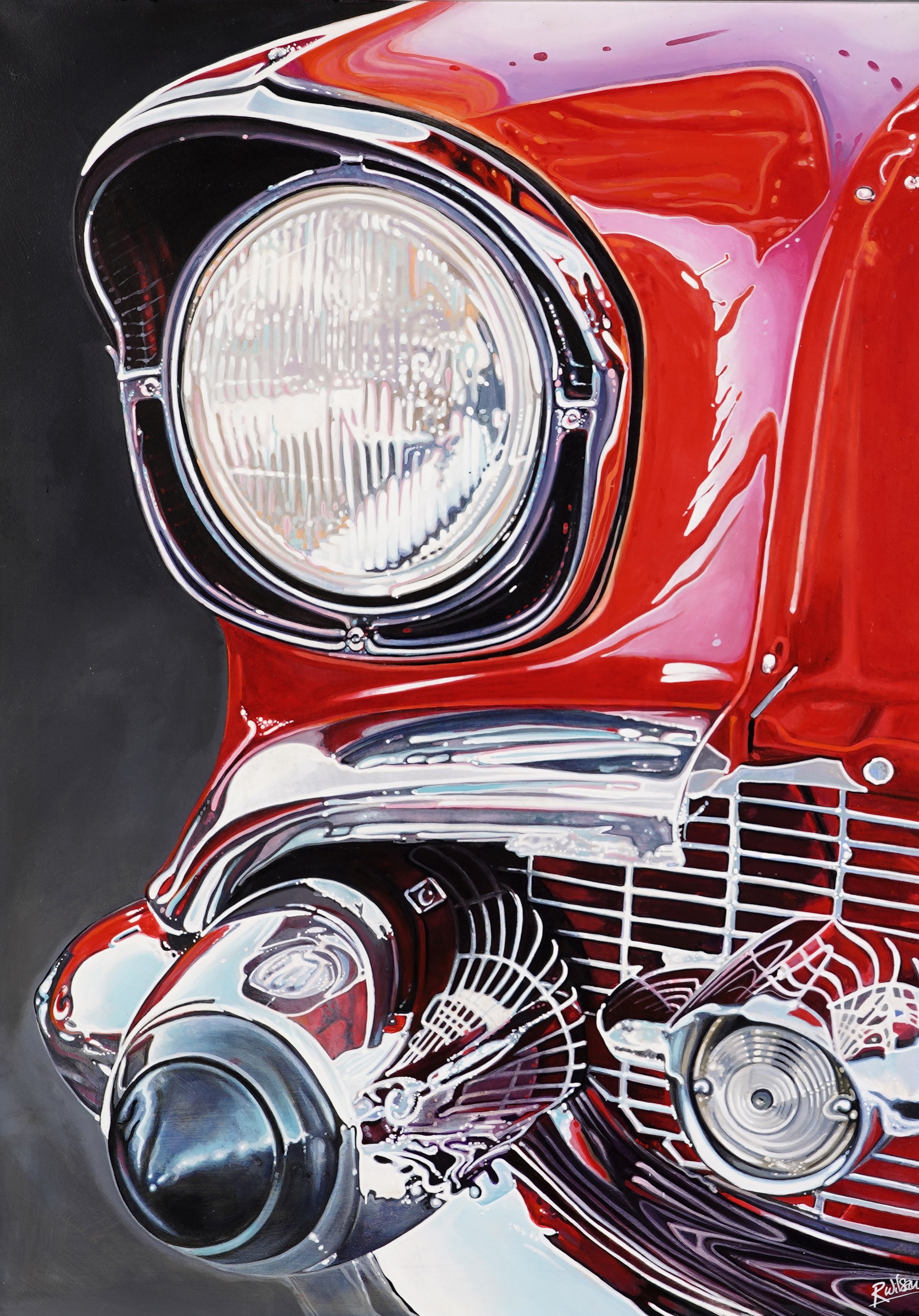 Roz Wilson | Red Cadillac Headlight | MutualArt