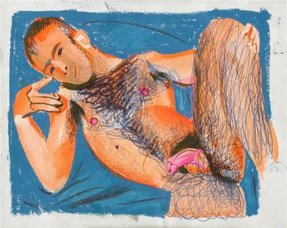 Double sided work: (i) After Ivan Prescott; (ii) Man in the weeds (After Ivan Prescott) - Louis Fratino
