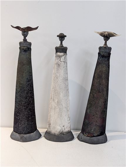 Tony Foard | Three Tony Foard Pottery figures of African ladies | MutualArt