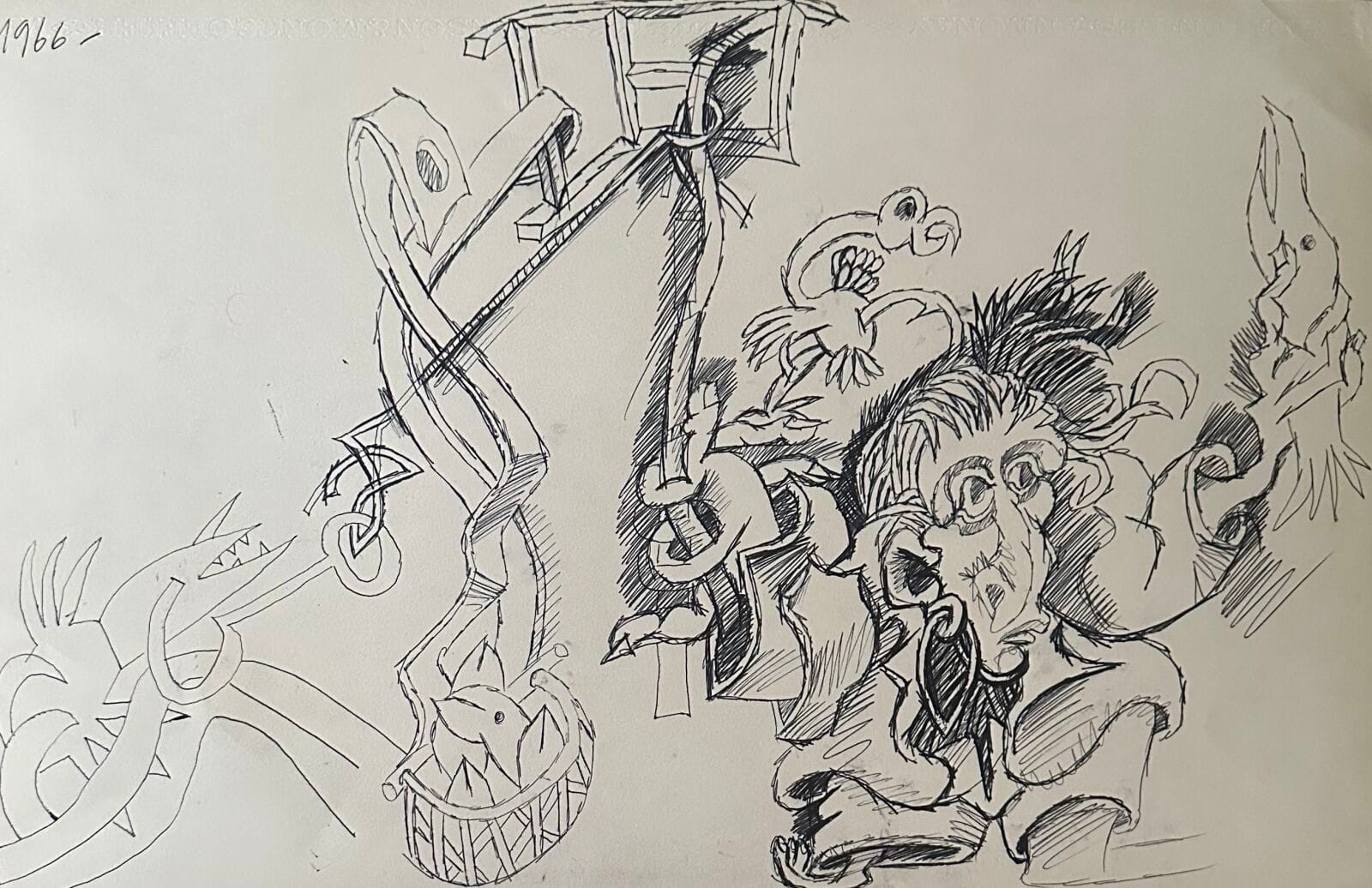 René Audebès | Ink on paper dated 1966 (1966) | MutualArt