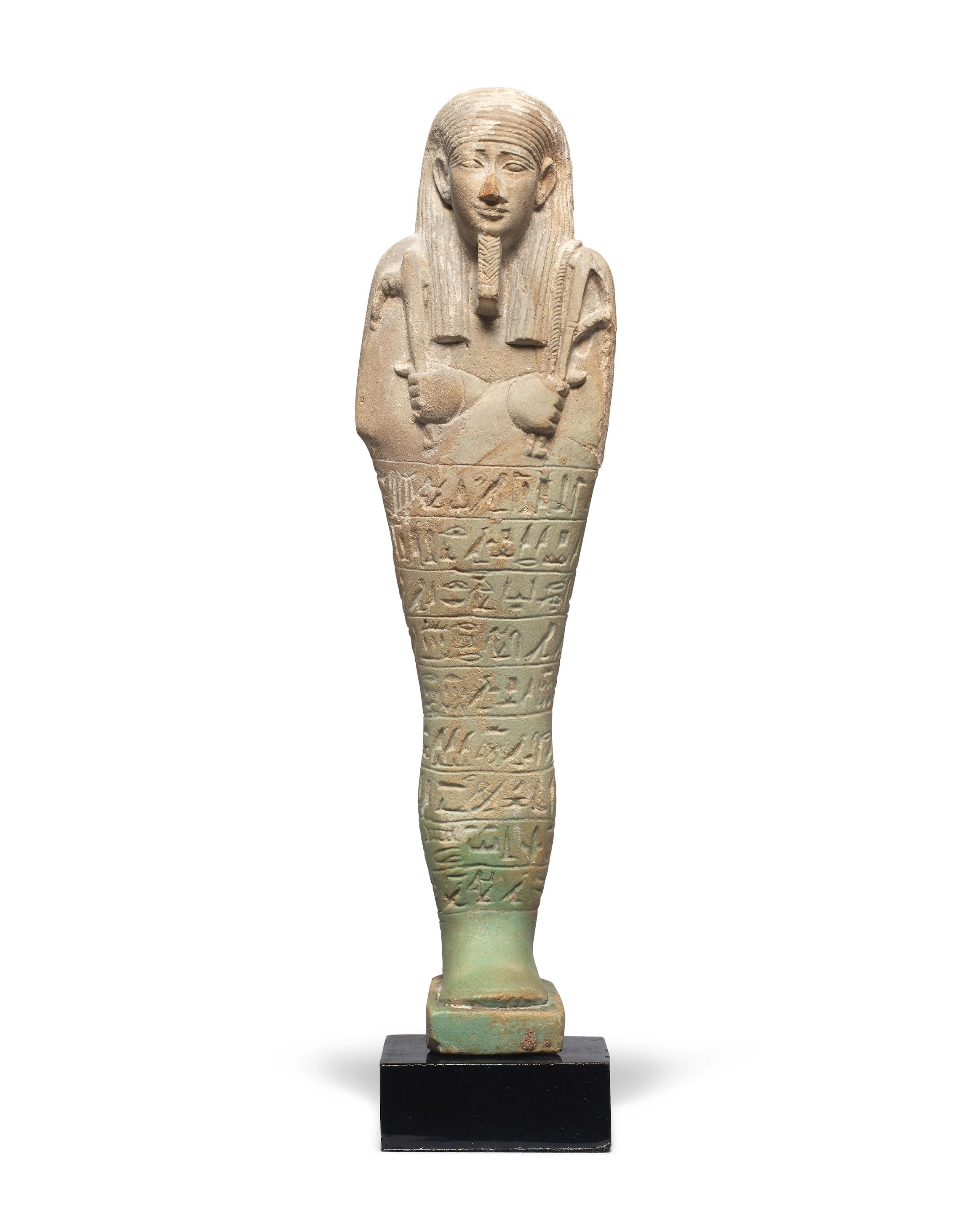 Egyptian School | An Egyptian pale green glazed faience shabti for ...