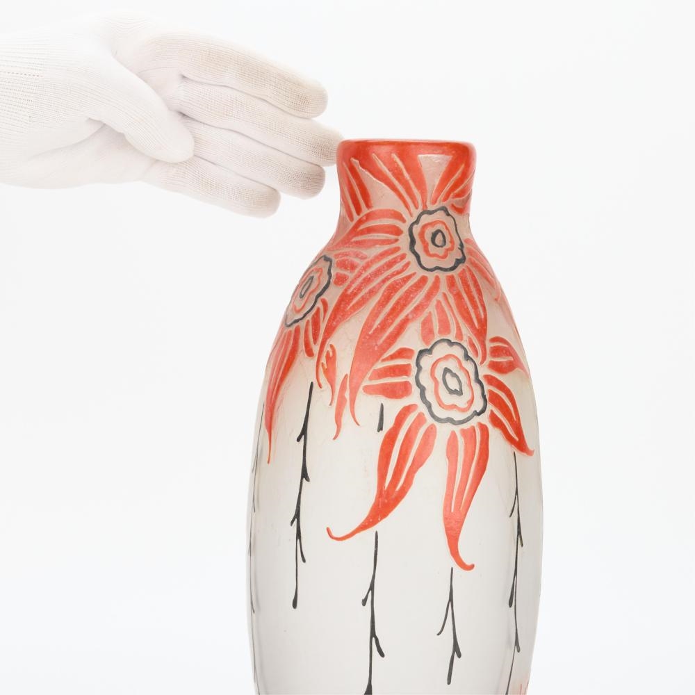 Legras & Cie | Legras French Art Deco Frosted Glass Flower Vase (1925 ...