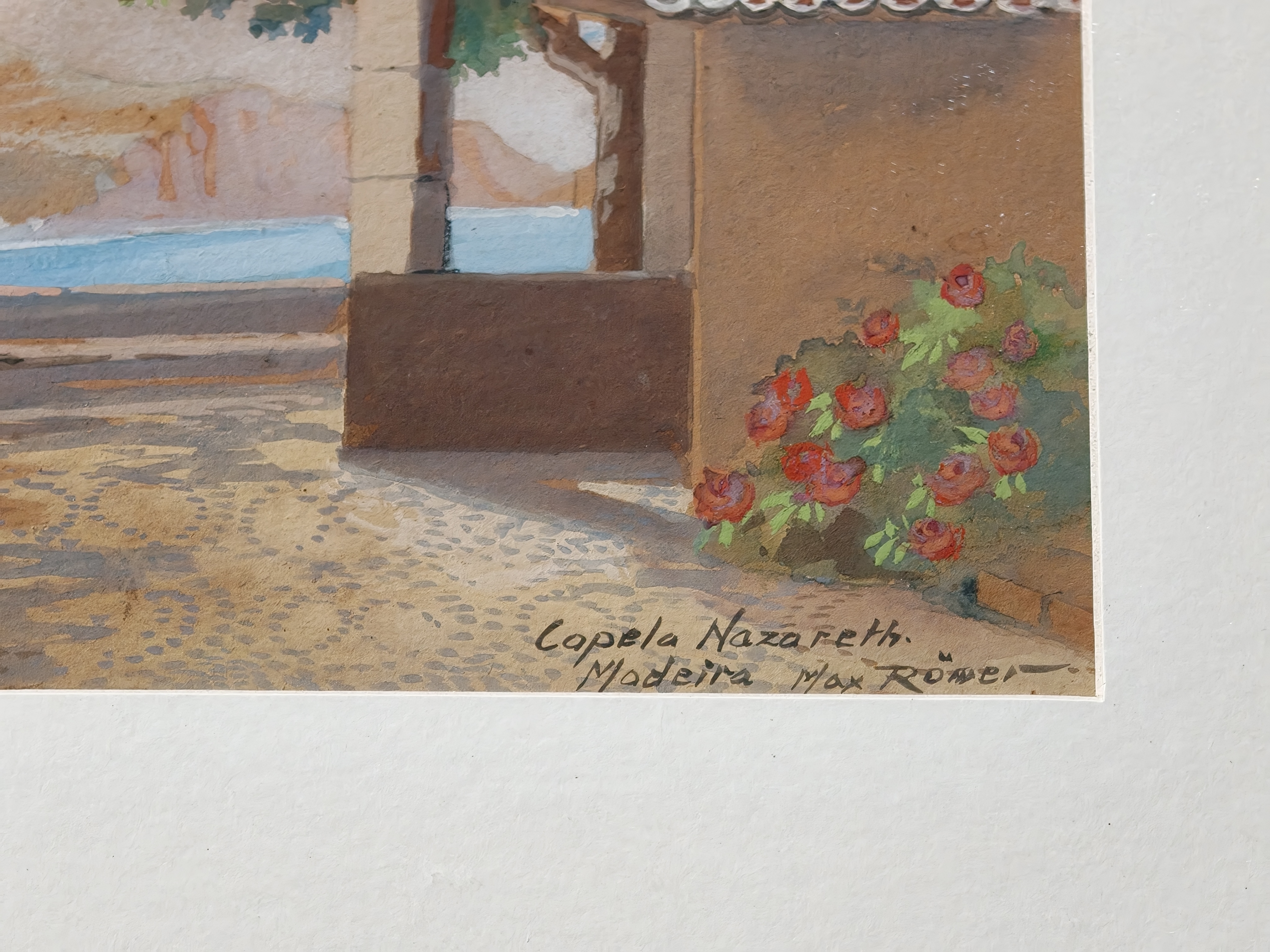 Max Römer | Aguarela de Max Römer com capela da Nazaré | MutualArt