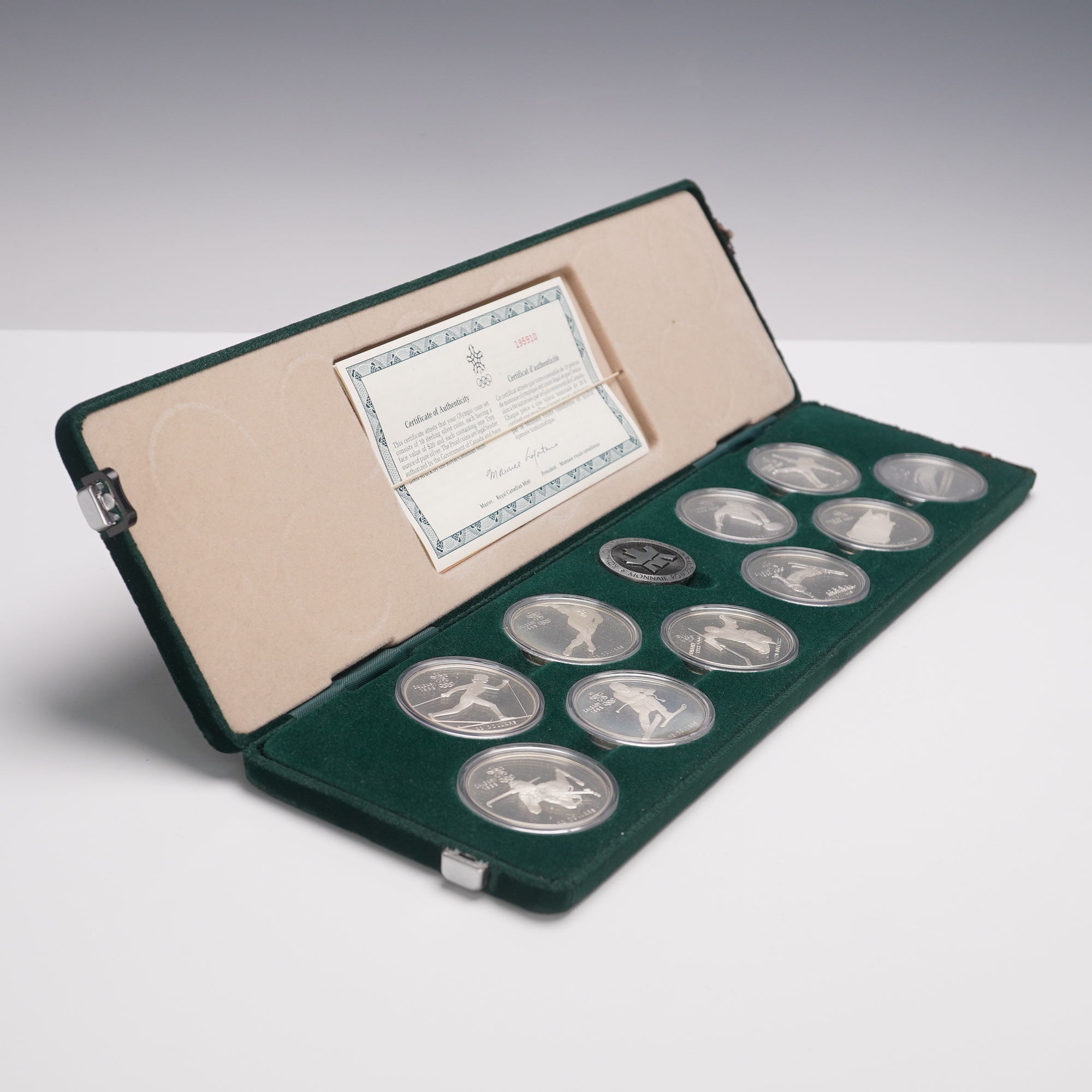Arnold Machin | 1988 Calgary Winter Olympics Sterling Silver 10pc Coin ...