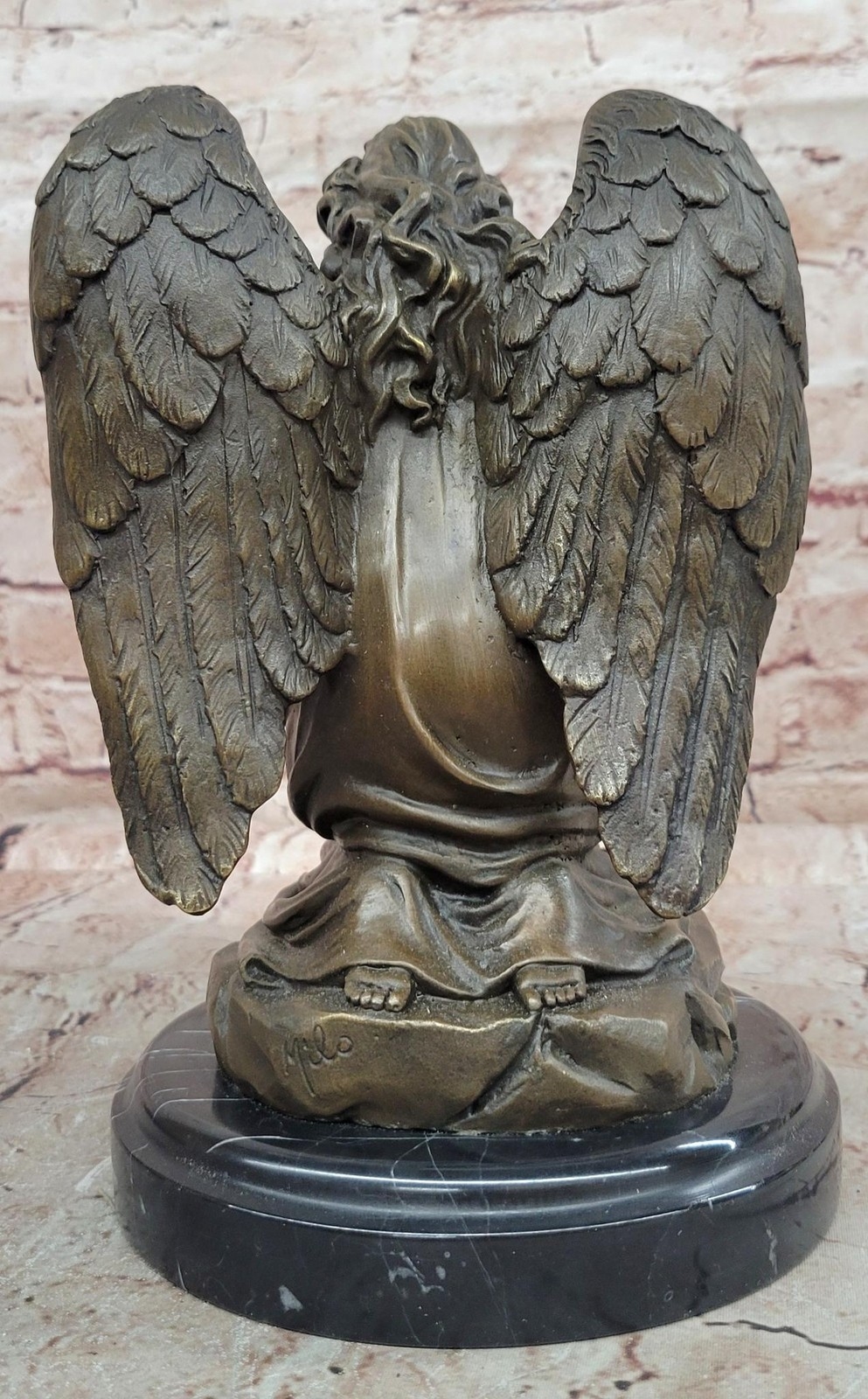 Miguel Fernando López (Milo) | Signed Milo Praying Angel Bronze ...
