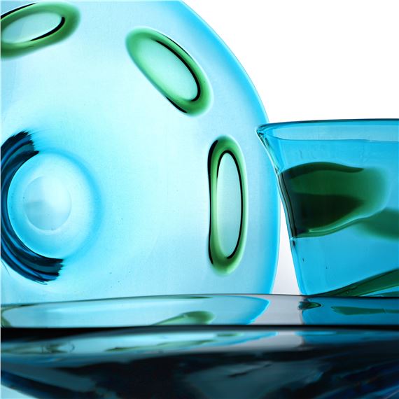 Geoffrey Baxter | three glass vessels, Nos. 9573, 9709 and 9711, circa ...