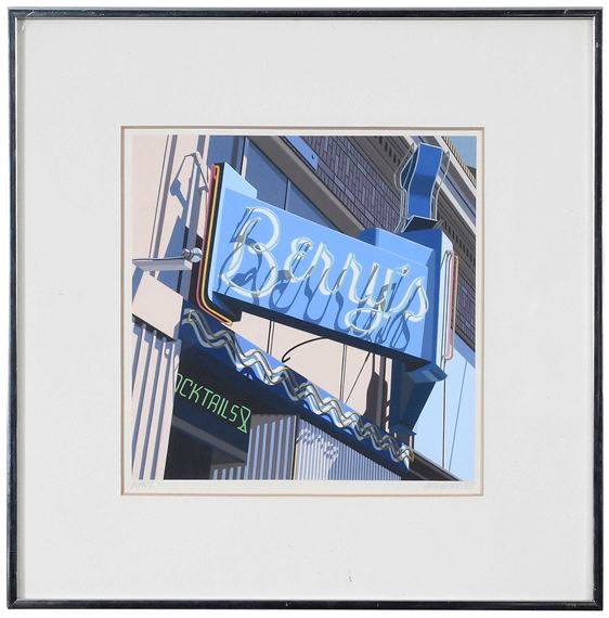 The Sign at Berry's - Robert Cottingham