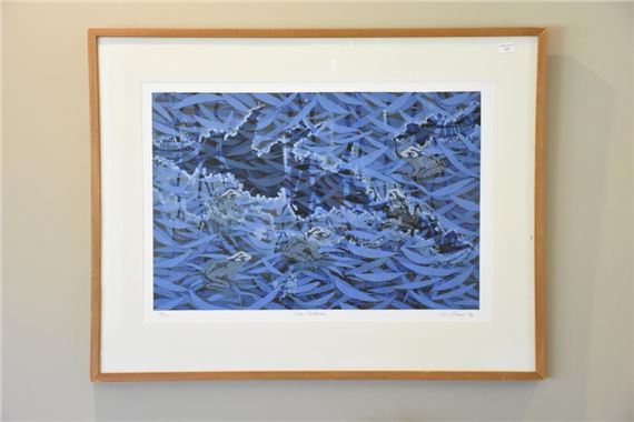 Pitoa Garkman (Blue Frogs) (3 - Lin Onus