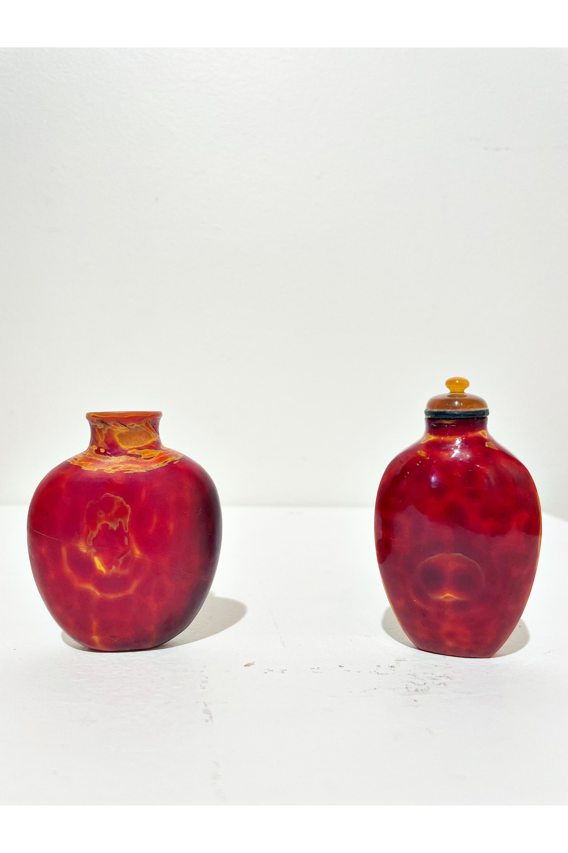 Chinese School | TWO REALGAR GLASS SNUFF BOTTLES | MutualArt