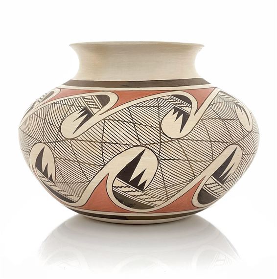 Fannie Nampeyo | Hopi-Tewa Polychrome Sikyatki Migration Pattern Jar ...