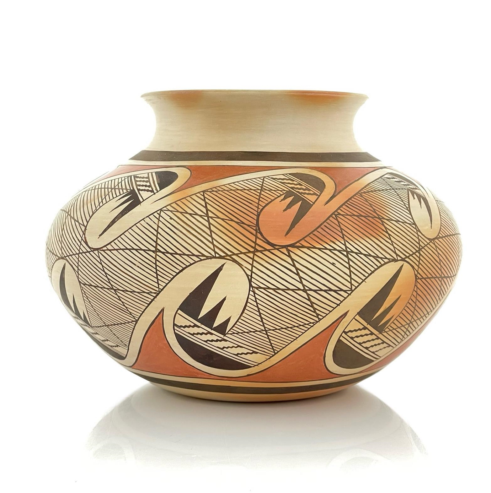 Fannie Nampeyo | Hopi-Tewa Polychrome Sikyatki Migration Pattern Jar ...