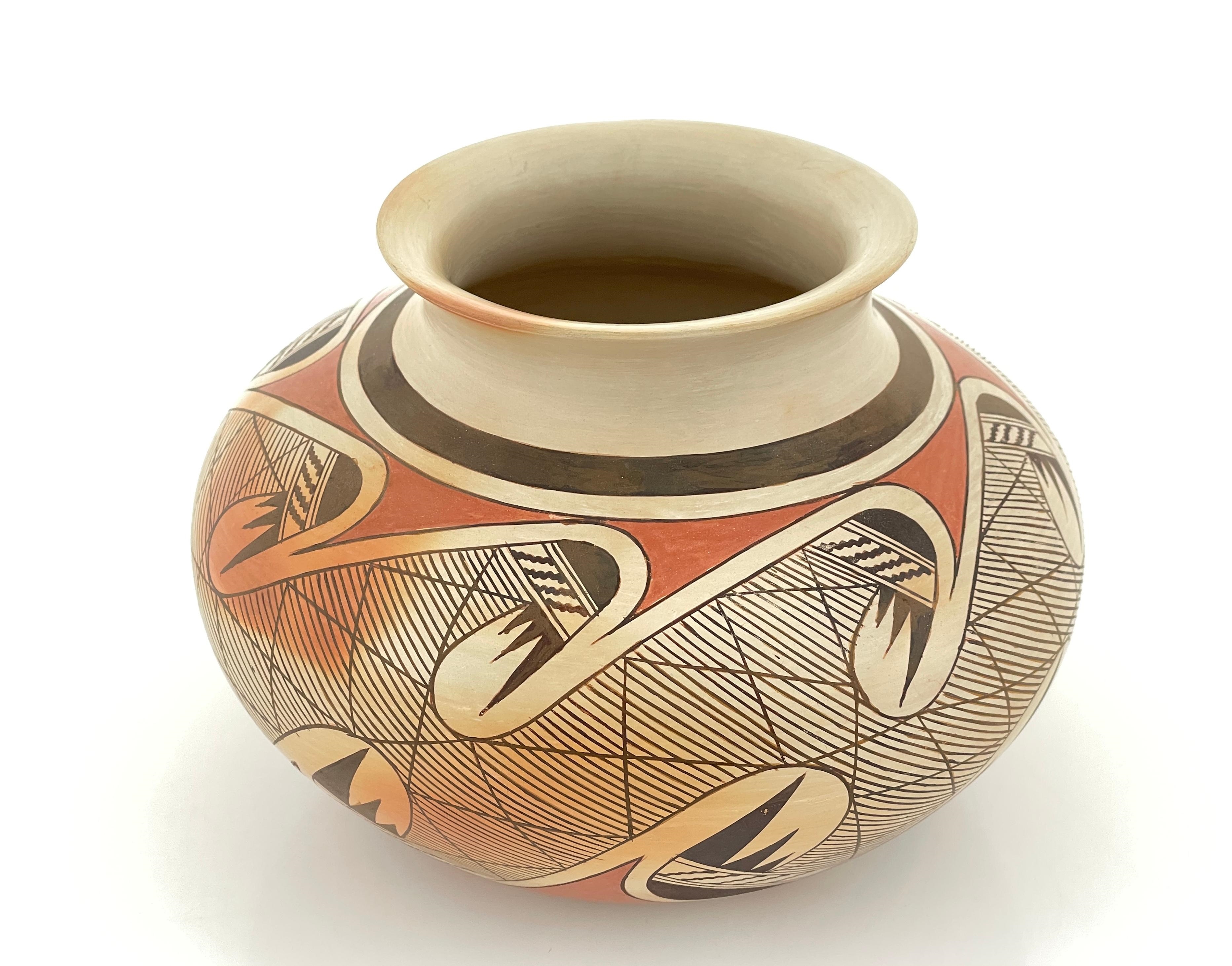 Fannie Nampeyo | Hopi-Tewa Polychrome Sikyatki Migration Pattern Jar ...