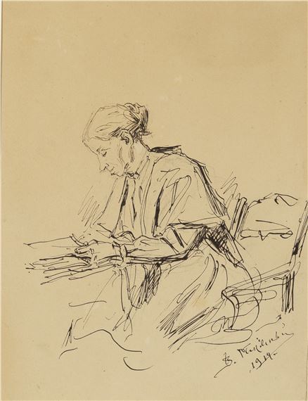 Woman reading - Vladimir Makovsky