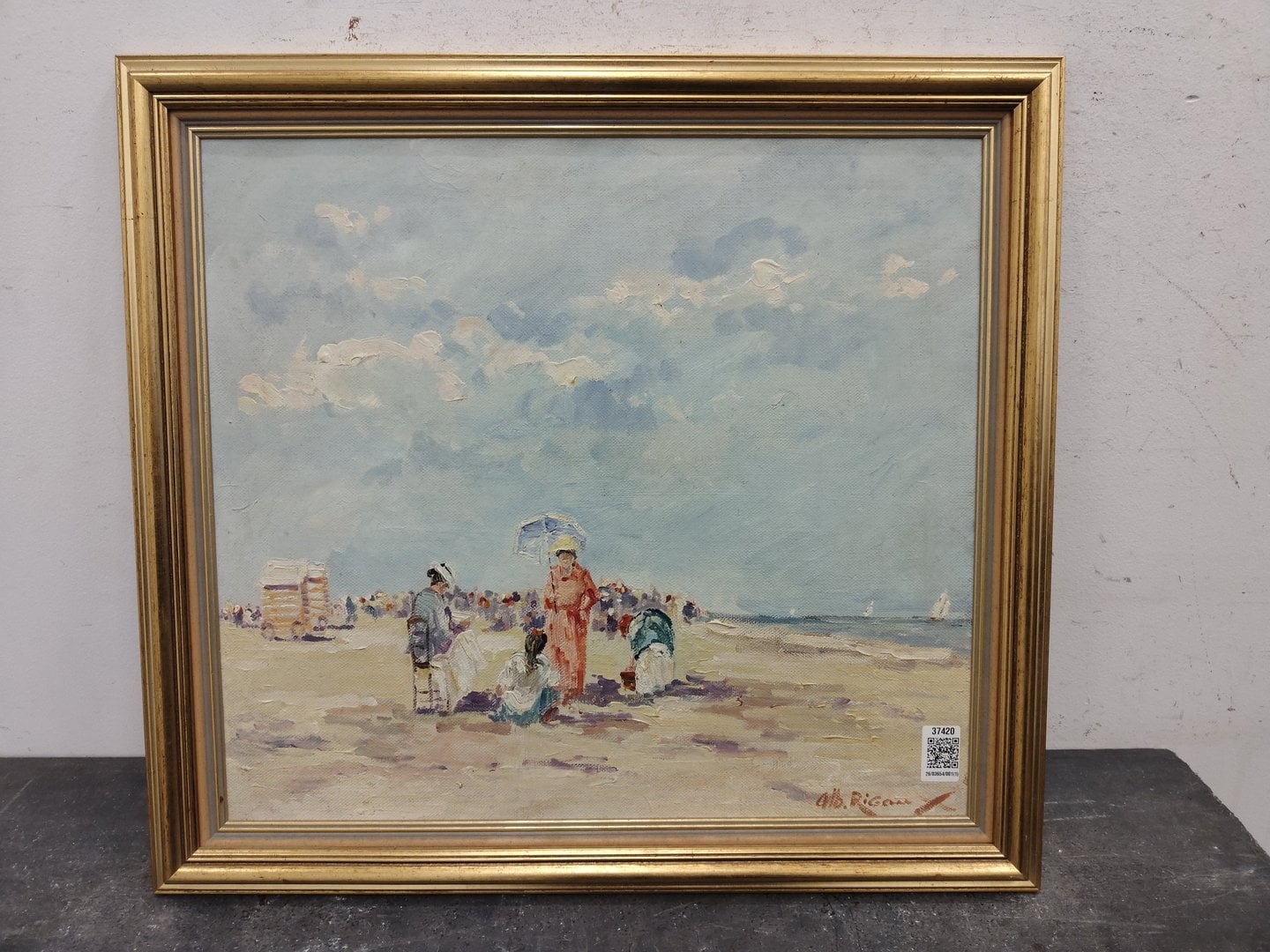 Albert Rigaux | Scène de plage animée | MutualArt