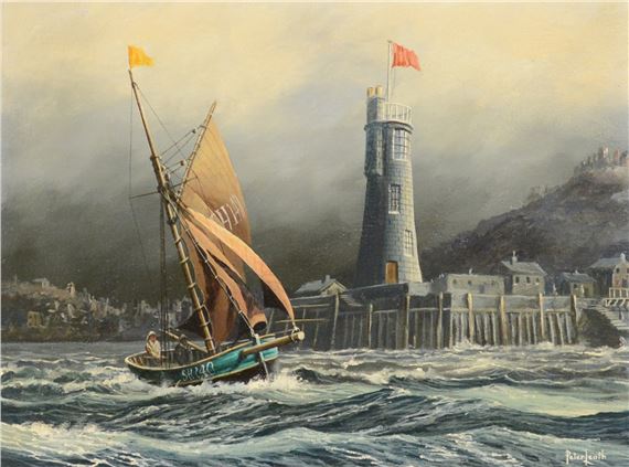 Westerly leaving St Mary, and a companion painting - Peter Leath
