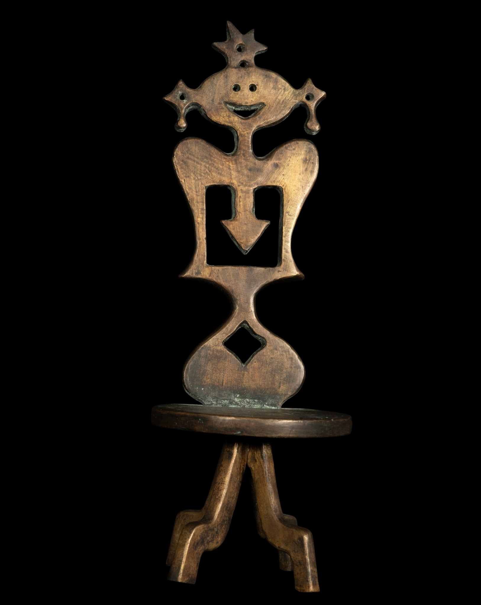 Roberto Matta | Large Bronze Chair sculpture | MutualArt
