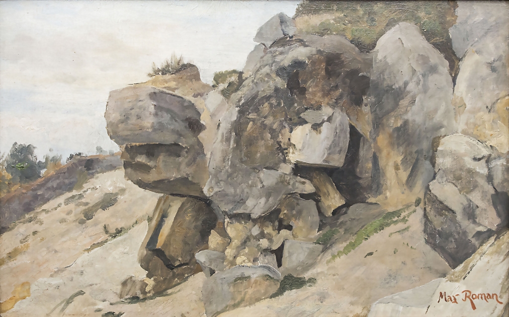 Max Wilhelm Roman | Felsformation an einem Steilhang | MutualArt