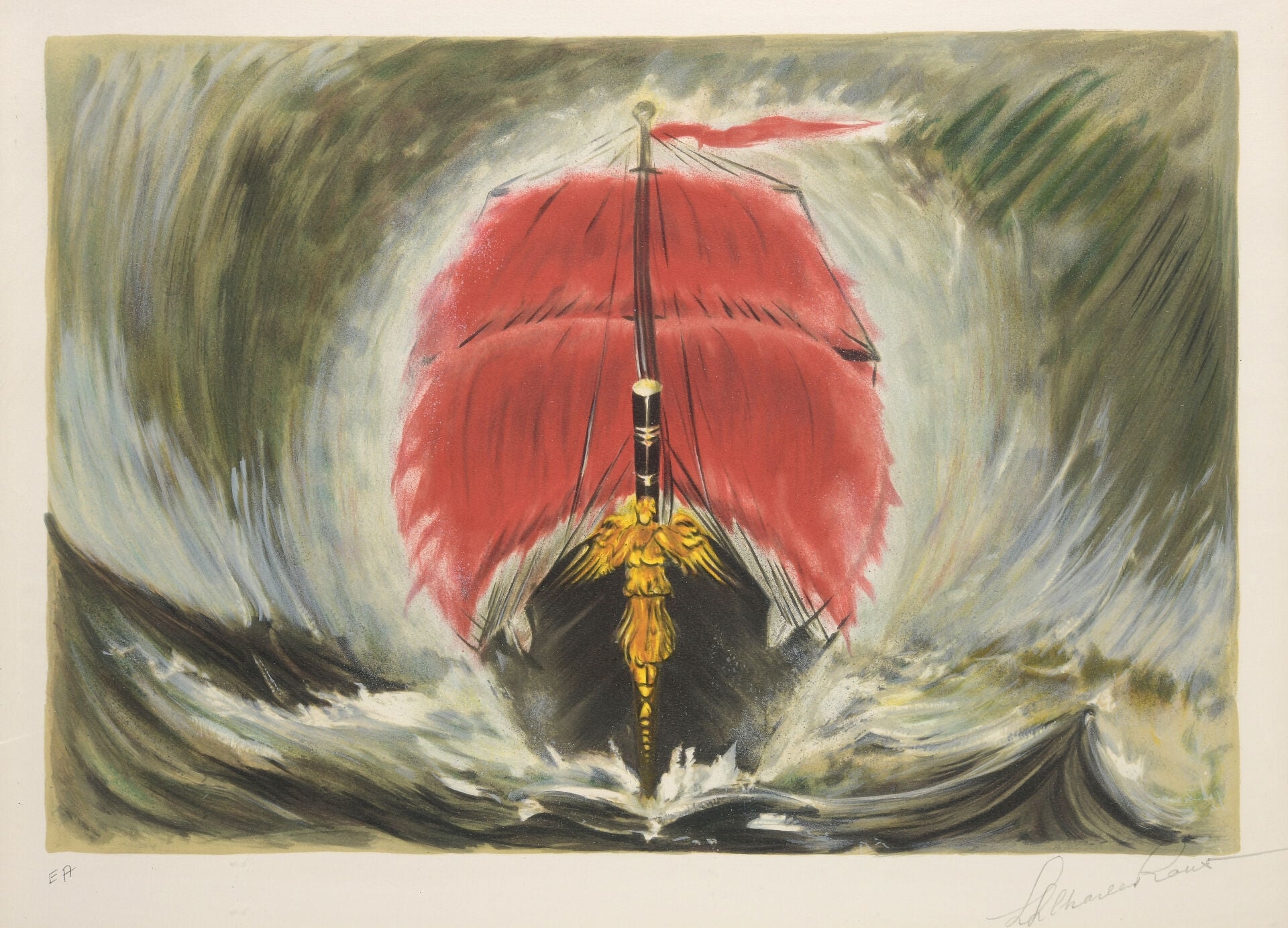 Charles Roux | Voilier dans les flots | MutualArt