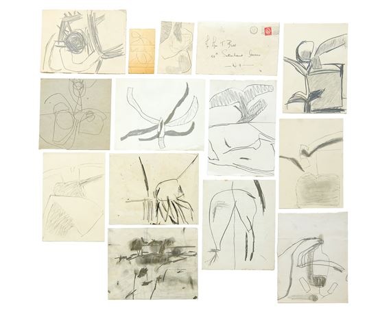 Trevor Bell | Fourteen early abstract drawings (Circa 1961) | MutualArt