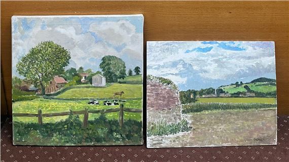 FARM NEAR WINCHCOMBE, FIELDS AT STANWAY - James Cleaver