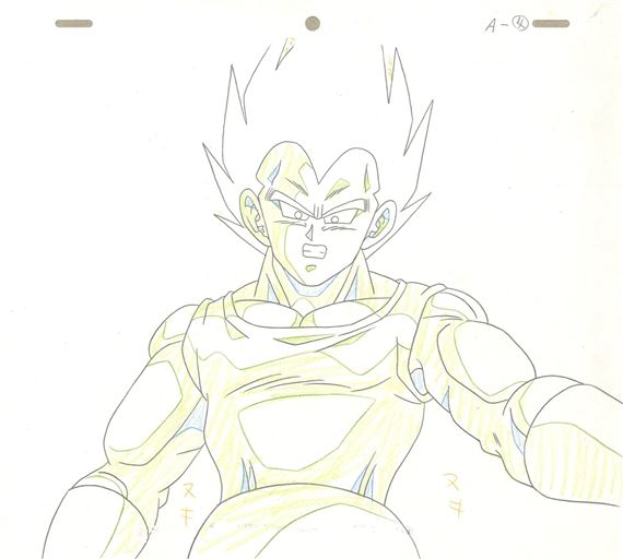 Akira Toriyama | Original color-coded animation drawing of Sangoku ...