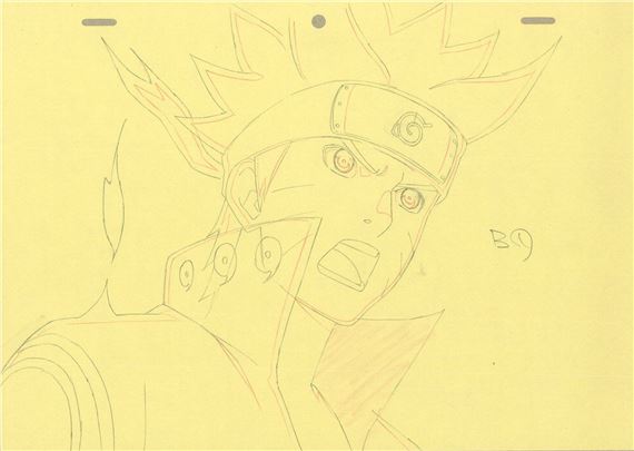 Original animation drawing of Naruto by Masashi Kishimoto
