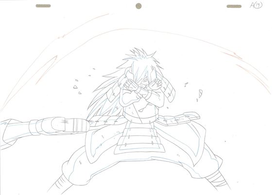 Original animation drawing of Madara by Masashi Kishimoto
