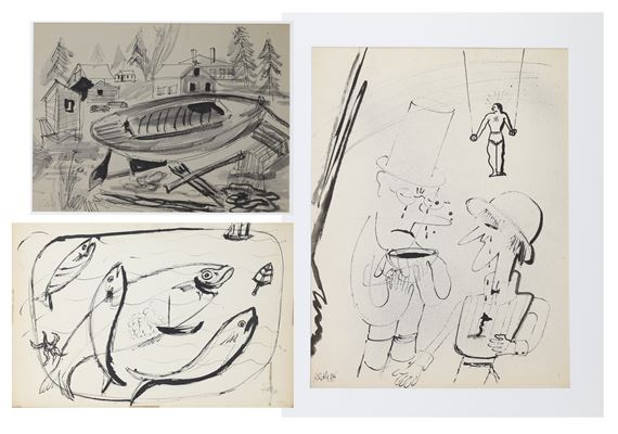 Wolfgang Roth | Mixed media and ink drawings | MutualArt