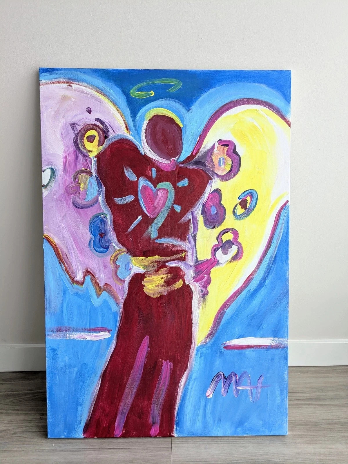 Peter Max | ANGEL WITH HEART III (2007) | MutualArt
