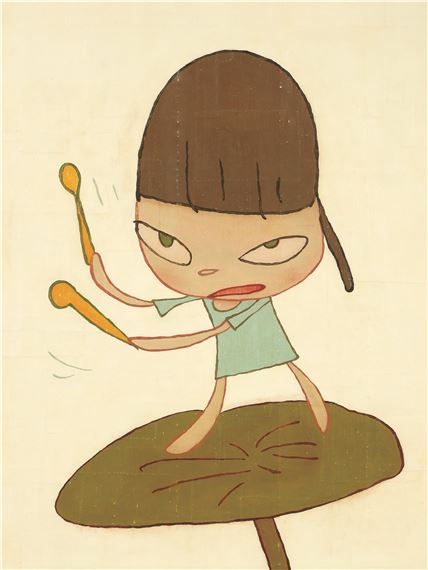 Impression Yoshimoto Nara - Fille à La Guitare, Art Contemporain, 40x30cm, Non Encadrée